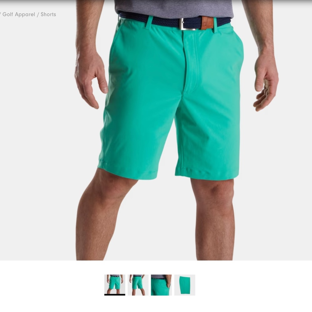 FootJoy FJ Performance Stretch Golf Shorts Mens Size 34 Green NWT-Inseam 9 inch